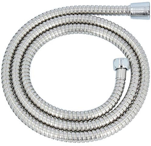 Duschschlauch 1/2 Chrom 1,50 m | Brauseschlauch Schlauch mit Dichtungen Duschsysteme Edelstahl Chrom Wasserschlauch Dusche Verdrehsicher Flex