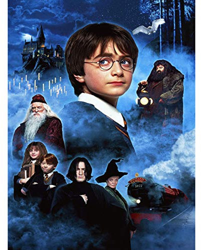 5D Wizard Diamond Painting Kit für Erwachsene und Kinder, DIY Castle Diamond Art, Hedwig Full Drill Kreuzstich mit Werkzeugen und Zubehör