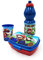 ICE TOYS Set pour le goûter pour enfants, en plastique, bouteille de 400 ml, 1 gobelet, 1 boîte (Super Mario)