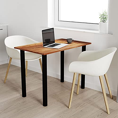 mikon 90x60 | Esszimmertisch - Esstisch - Tisch mit SCHWARZEN Beinen - Küchentisch - Bürotisch | Burgund