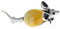 SilverAmber Jewellery Brosche Maus Sterling-Silber 925 Baltischer Zitronen-Bernstein 4107W