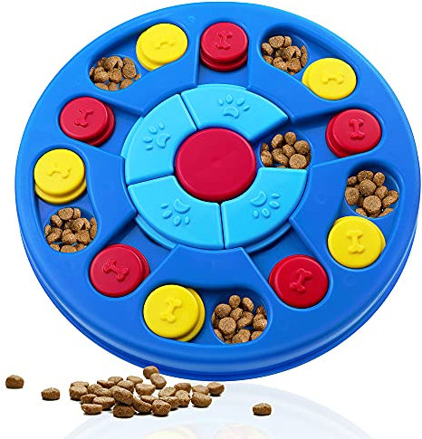 NC Yoboeew Dog Puzzle Toys Interactive Dog Toy for Puppy IQ Stimulation &Treat Training Dog Games Treat Dispenser for Smart Dogs, Puppy &Cats Fun Feeding (Level 1-3), Navy Blue