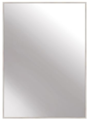 nielsen HOME Wandspiegel, 50 x 70 cm, Aluminium, Eiche Weiß, Spiegel für alle Wohnbereiche, Hoch- & Querformat, anpassbare Aufhänger, Alpha