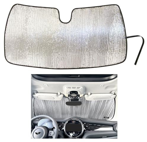 YelloPro - Parasol Reflectante para Parabrisas Delantero 2014 2015 2016 2017 2018 2019 2020 2021 2022 2023 Mini Cooper Hardtop 2 Puertas, Cooper S, Cooper SE, John Cooper Works, [Fabricado en Estados