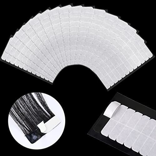 EBANKU 240 Stücke Ersatztapes für Tape In Hair Extensions Ersatztapes Klebestreifen Hohe Klebekraft Haar Klebeband für Haarverlängerungen Haareinschlag (Weiß)