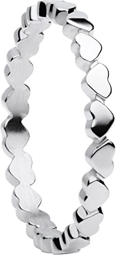BERING Innenring schmal Edelstahl Herz-Muster Silber 578-10-X1, Größe Innenring:9 (U=65mm / Ø=20.7mm)