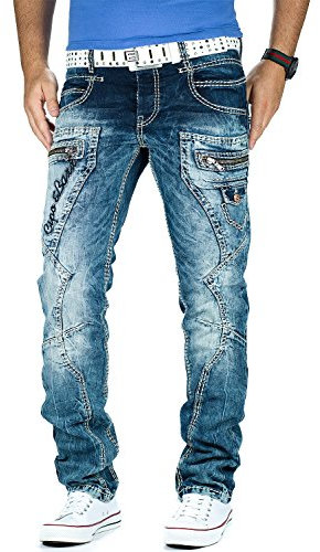 Cipo & Baxx Herren Jeans CD296-bans Blau W33/L34
