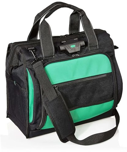 Amazon Basics - Zaino porta attrezzi con 40 tasche e illuminazione, , 43.6 x 24.1 x 38.1 cm, Nero