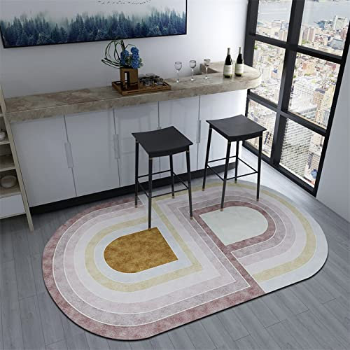 teppichboden auslegware pink Wohnzimmer Teppich Modern Pink Girly Schlafzimmer Unregelmäßig Geformter Weicher Anti-Milben-Teppich balkon teppich outdoor 60X90CM kinder teppiche 1ft 11.6''X2ft 11.4''
