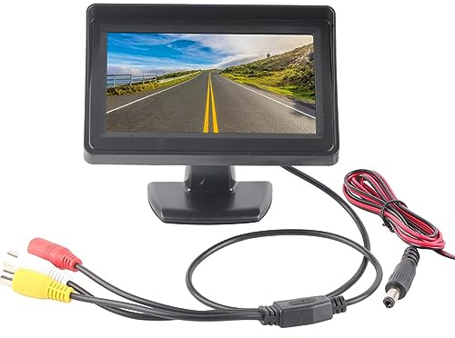 Yoidesu Rückfahrkamera-Kit mit 4,3-Zoll-LCD, Schwarzer Wasserdichter Digital Rückfahrkamera Set, Rückfahrkamera- für Auto, SUV, Van, LKW