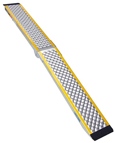 LIEKUMM 200cm Aluminum Loading Ramp, 300kg Loading Capacity Folding Motorbike Ramp for Motorbikes, Dirtbikes, Bicycles