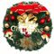 Weihnachtskranz 30cm Türkranz Weihnachten, Weihnachtsgirlande mit Weihnachtskugeln Kiefernzapfen Beere für Haustür, Kamin und Wanddekoration, Kranz mit Äpfeln Tannenzapfen