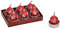itsisa Teelicht Christbaumkugel, rot (6er Set) - Teelichte Weihnachten Weihnachtskugel, Kerze Advent, Adventskranz