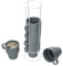 MamboCat Set di 6 Tazze da caffè Stata con Supporto, 250 ml, Grigio, Tazze in Porcellana impilabili con Manico per caffè, tè, Cacao e Latte Macchiato, per casa o Buffet, salvaspazio.
