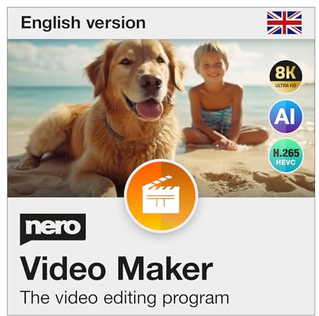 Nero Video Maker 2025 | Das Original | Videobearbeitungsprogramm | Videos schneiden | Videobearbeitung | Unlimitierte Lizenz | 1 PC | Windows 11 / 10 / 8 / 7