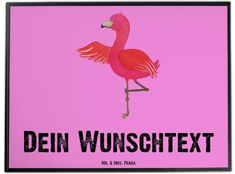 Mr. & Mrs. Panda Schreibtischunterlage selbst gestalten Flamingo Yoga - Personalisierte Geschenke, Baum, personalisiert, Rosa, Individuelle, Aufgeregt, Namaste, Meditieren, Schreibtischauflage
