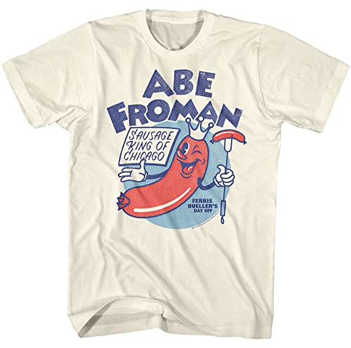 Ferris Bueller's Day Off Abe Froman Sausage King of Chicago Herren-T-Shirt, kurzärmelig, 80er-Jahre-Filme, Natürlich, Mittel