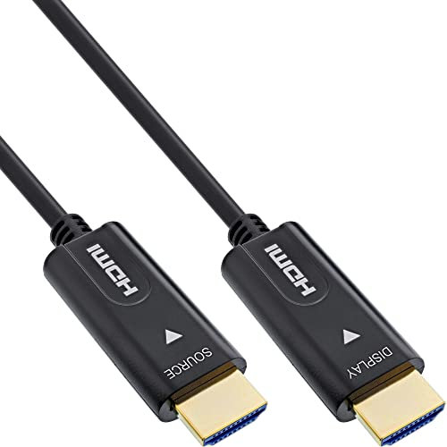 InLine® Câble HDMI AOC, HDMI haute vitesse avec Ethernet, 4K/60Hz, mâle/mâle, 40 m