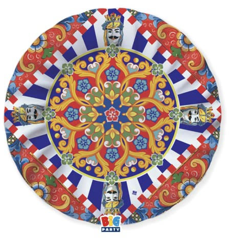 Selezione Cartoleria Varzi Dal 1956 Piatti Piani Sicilia diam 20cm 8pz.