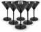 DOJA Barcelona | Bicchiere Martini Plastica | Nero | 6 Pezzi | Calice Martini Plastica | Plastica Dura Riutilizzabile | Coppe Martini Plastica Policarbonato | Bicchieri per Martini Cocktail