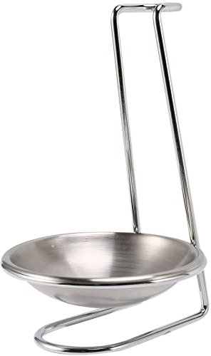 worien Stainless Steel Spoon Rest Holder,Long Handle Vertical Saving Soup Ladles Holders Ladle Rest Soup Ladle Holder