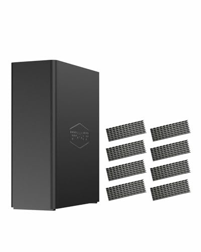 TERRAMASTER F8 SSD NAS Storage - 8Bay All SSD NAS Server N95 QuadCore CPU, 8GB DDR5 RAM, 10GbE Port, 8 Heat Sinks Included, Palm-Sized Powerful Network Attached Storage (Diskless)