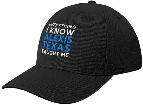 CIZIEOE Baseball Kappe Baseball Cap Everything i Know - Alexis Texas Baseball Cap schwarzer Anglerhut Anglermütze Golf Herren Tennis Damen