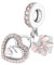 GOUWO Charm mit Geburtsstein für Juni 925er Sterlingsilber Herz Geschenk Baumelnder Charm kompatibel mit Pandora Halsketten und Armbändern Schmuck für Weihnachten Geburtstag Muttertag Jahrestag