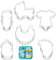 Juego de 6 cortadores de galletas para baby shower, sonajero, biberón, babero, cochecito, cortadores de galletas de acero inoxidable para baby shower, fiesta de cumpleaños