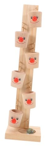 TOBBOMEY Murmelbahn-Spielzeug Holz Kugelbahn Rutschbahn Für Junge Mädchen Entwicklungsspielzeug Mit Bunt Dropping Spielzeug Kleinkinderspielzeug