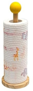 CYairong-22 Kitchen Paper Roll Holder Paper Towel Holder Kitchen Roll Holder Paper Tower Stand Round Tissue Paper Roll Holder for Kitchen Bedroom Bathroom Paper Roll Holder, Kitchen Gadget(Yellow)