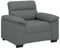 vidaXL Poltrona Grigio Scuro 60 cm in Tessuto, Divano Singolo, Sedia Accento, Sedia Relax, Poltrona, Sedia TV, Divano a Un Posto, Divano a Un Posto