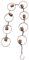 Joygoodta Regenketten für draußen, 47 Zoll Metall Regen -Glockenspiel für draußen, hängende Glockenspiele, dekorative Glocken für Gartenrinnen Drainage Home Decor