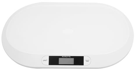 ​Hochpräzise Babywaage mit Handtuch/Lineal/LCD-Display, 20kg Traglast, für Babys/Kinder/Tiere – Präzise Säuglingswaage & Tierwaage (Weiß)