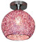 Lampenschirme, Lampenfassung Industrial Lampenschirm in Form eines Metallkäfigs, Deckenlampe Pendelleuchte innen Vintage für Flur, Balkon,18cm(Glühbirnen Nicht inbegriffen) (Pink, One Size)