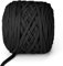 VynyQoo Fettuccia per Borse Uncinetto 105m/300g, Poliestere Filato per Principiante, TShirt Yarn, Filo Uncinetto all'uncinetto, Cestino, DIY Decorazioni Casa(nero)