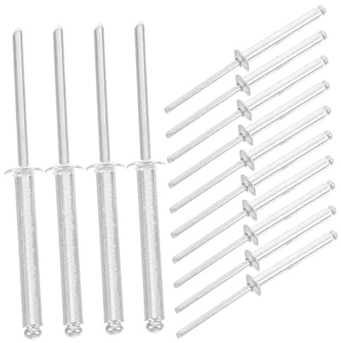 BUGUUYO 20 Stück Aluminium Blindnieten Robuste Kuppelkopf Pop Nieten für Stabile Befestigungen von Türen und Fenstern Galvanisierte Oberfläche für Erhöhte Abriebfestigkeit und Einfache