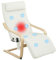 HOMCOM Lounge Sessel, Relaxsessel mit Massage und Heizung mit hoher Rückenlehne, Kopfstütze, Verstellbarer Fußstütze, Fernbedienung und Seitentasche, Stoff in Leinenoptik, für Schlafzimmer