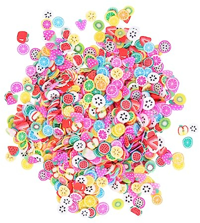 DEARMAMY 2000pcs Fruit Slice Nail Art Pack DIY Nail Slice Decorations for Fruit Sticker Adhesive Stickers