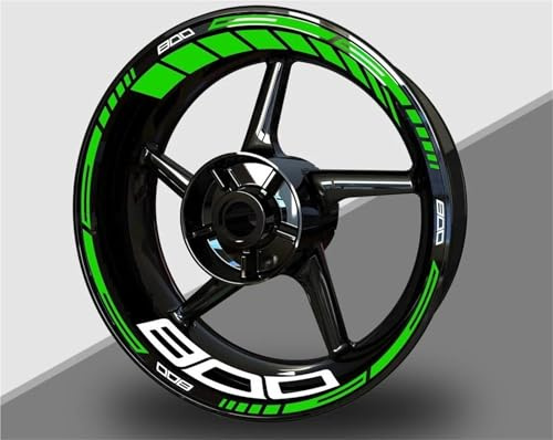 BTWSRX Adhesivos para Llantas De Motocicleta para Kawasaki Z800 Z 800 De 17 Pulgadas, Calcomanías Reflectantes para Llantas, Cinta De Rayas Llantas Calcomanías Pegatina