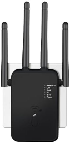 2025 Neuestes WLAN Verstärker,WLAN Repeater 300 Mbit/s,hohe Leistung mit 4 Antennen,mit Repeater/AP-Modus,Verstärker mit Ethernet-Anschluss Signalverstärkung für alle Route