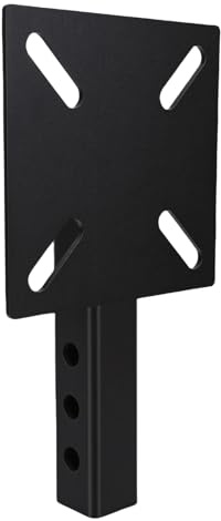 Cosiki Plaque D'étau de Montage sur Attelage, Support de Treuil Robuste pour Remorque de Camion, Véhicule Tout-terrain, Ajustement Universel pour Poste de Travail ou Sauvetage Matériau: Acier au