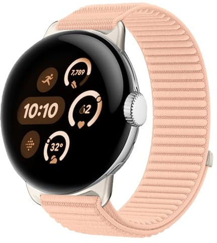 Wigento Smartwatch Armband Google Pixel Watch 4/3 / 2/1 45mm & 41mm Klettverschluss