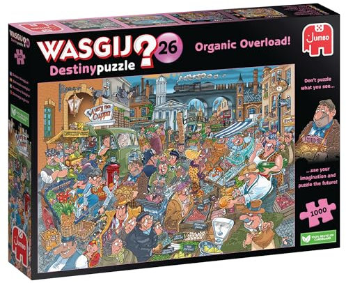 Wasgij Destiny 26, Organic Overload - 1000 Piece Jigsaw Puzzles for Adults - Fun, Challenging & Brainteasing Adults Jigsaw Puzzle - Puzzle the Future - 100% Recycled Cardboard - 1000pcs - Jumbo