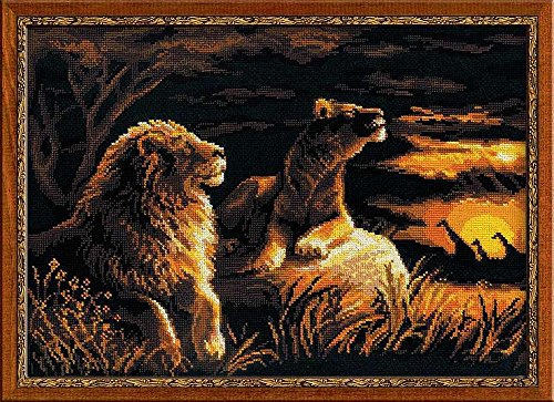 RIOLIS Cross Stitch Kit - 1142 - Lions in the Savannah