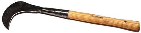 Krumpholz Gartensichel geschmiedet - mit lackiertem, 14 cm Langen Eschenholzgriff Gartengerät
