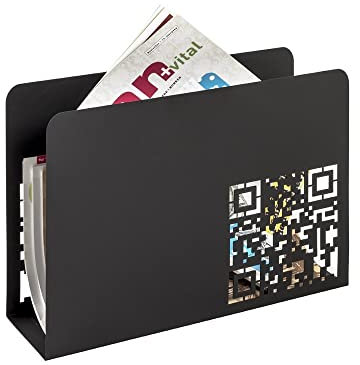 HAKU Möbel Porte revues Noir, métal - Dim.: L 35 cm x H 26 cm x P 10 cm, Style: Modern