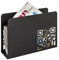 HAKU Möbel Zeitungsständer schwarz, Metall - Maße: B 35 cm x H 26 cm x T 10 cm, Style: Modern