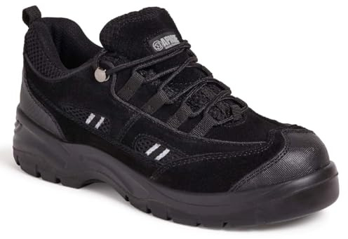 Apache AP302SM Safety Trainer | Size 5 UK | Black Suede | Steel Toe Cap | Midsole Protection | Anti Scuff Toe Guard | S1P and SRC Safety Approved