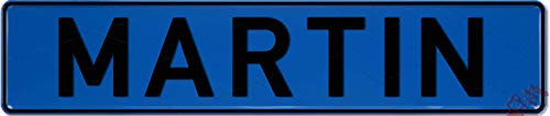 Geprägtes Nummernschild zum Selbstgestalten Witterungsbeständig Individuelles Namensschild, Aluminium-Schild Autoschild mit Namen & Spruch selbst gestalten | Aluschild, Kfz-Kennzeichen-Schilder